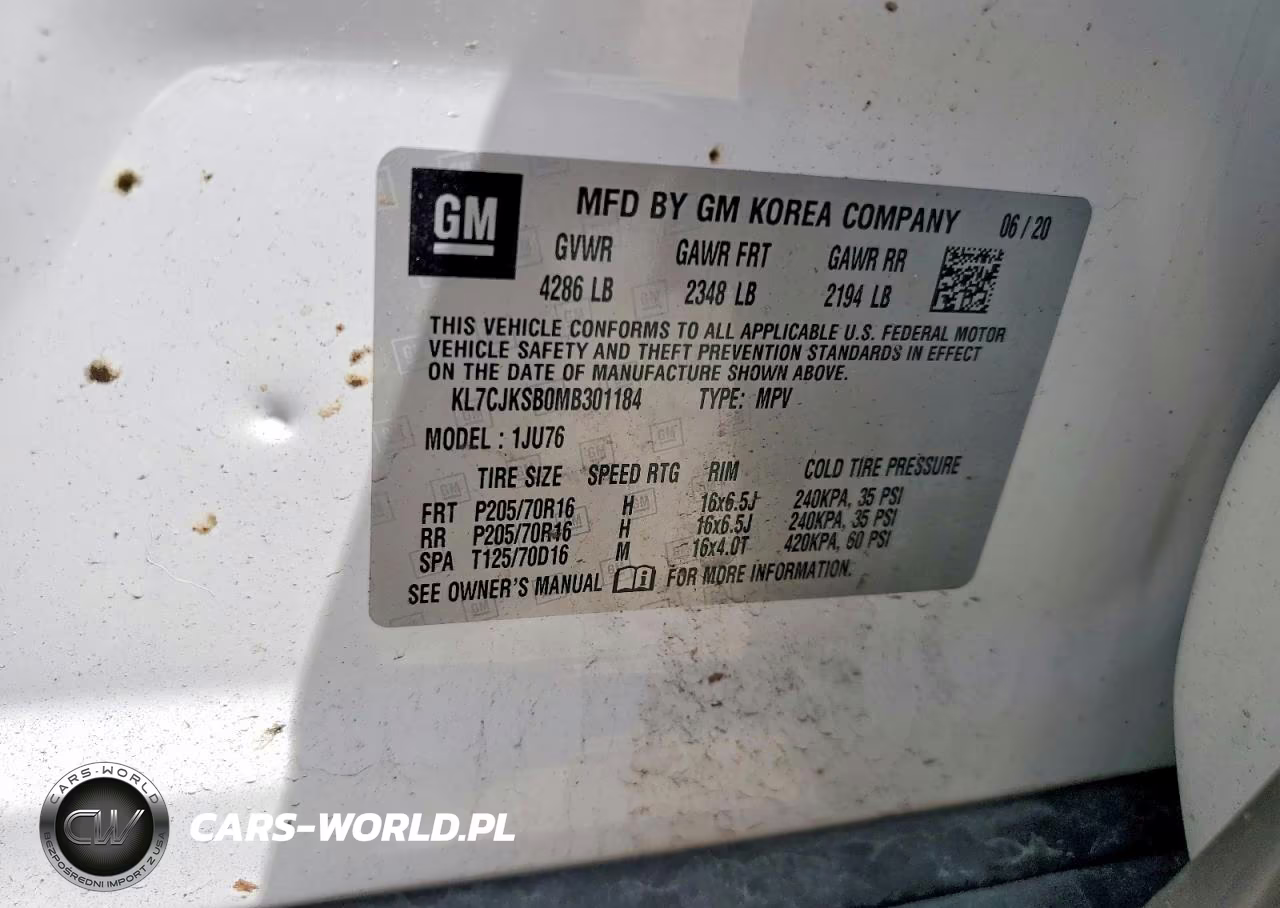 2021 Chevrolet Trax Ls VIN:KL7CJKSB0MB301184 - 13