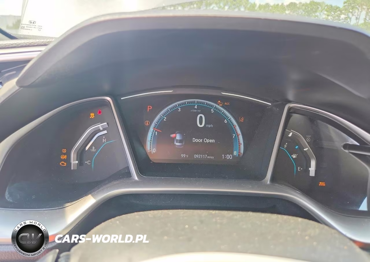 2019 Honda Civic Exl VIN:JHMFC1F73KX002877 - 9