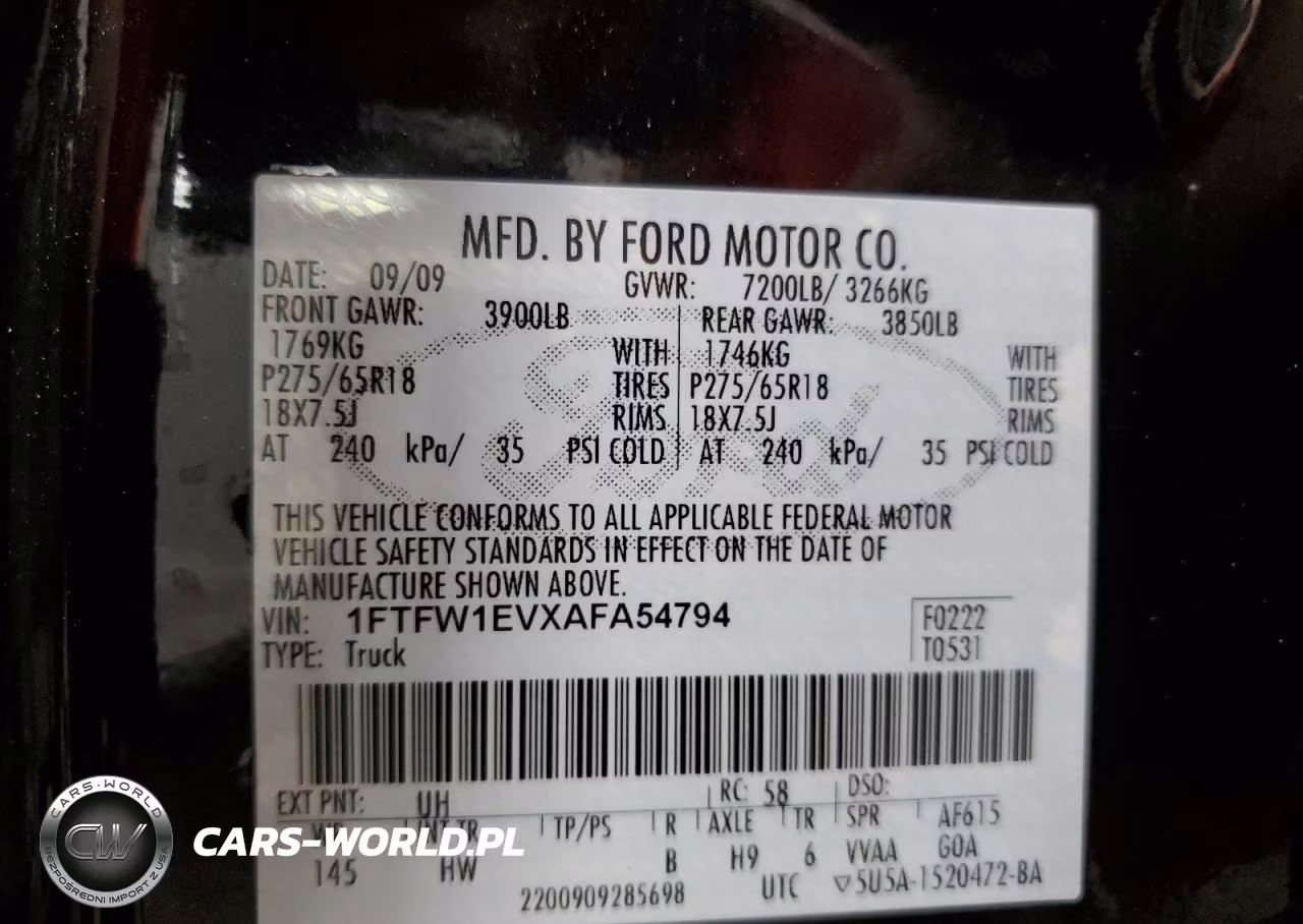 2010 Ford F150 Supercrew VIN:1FTFW1EVXAFA54794 - 12