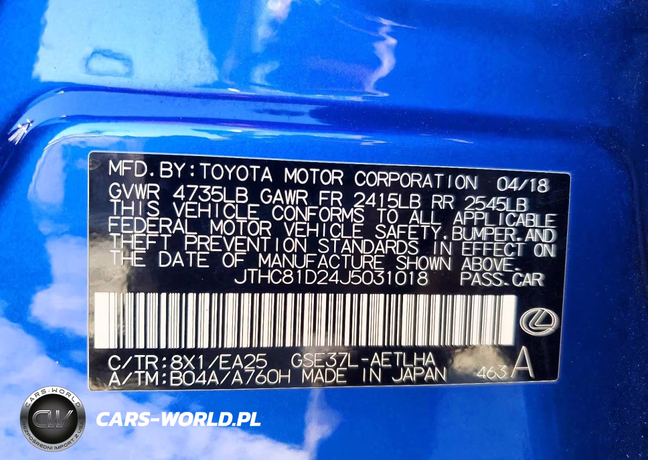2018 Lexus Is 300 VIN:JTHC81D24J5031018 - 12