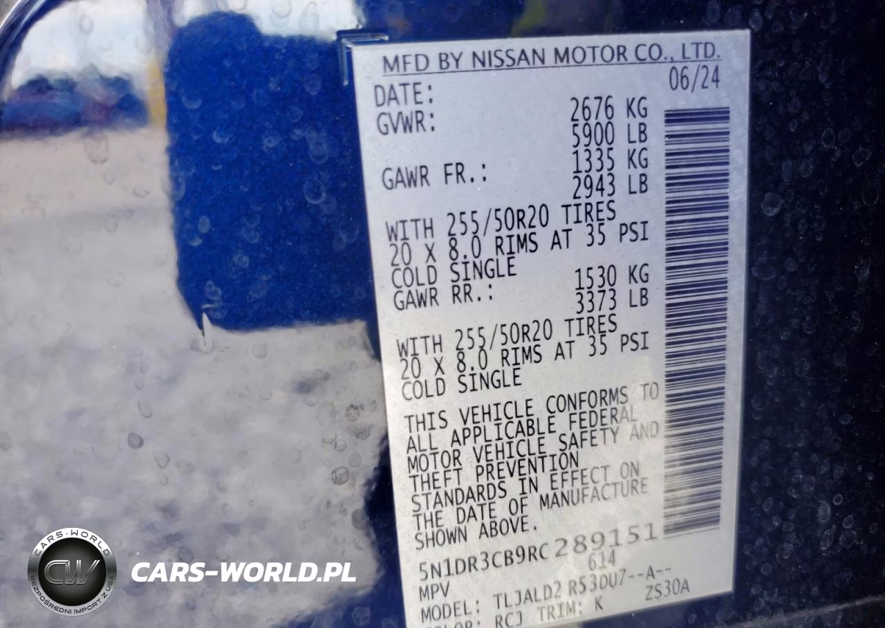 2024 Nissan Pathfinder Sl VIN:5N1DR3CB9RC289151 - 14