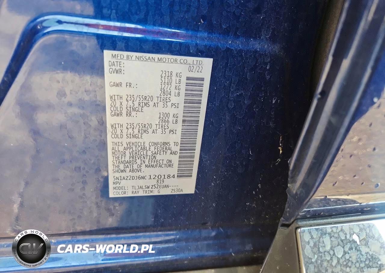 2022 Nissan Murano Platinum VIN:5N1AZ2DJ6NC120184 - 12