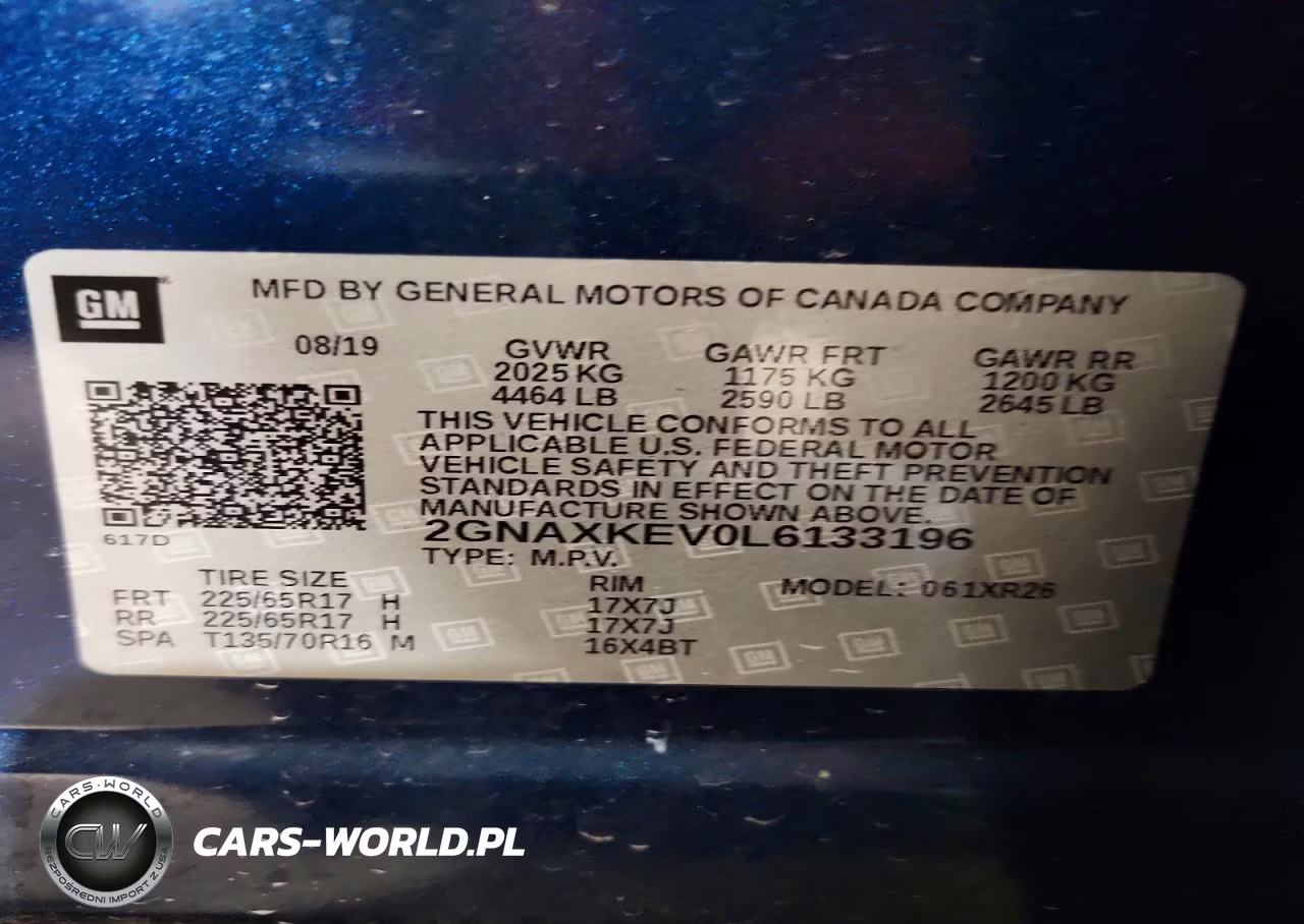 2020 Chevrolet Equinox Lt VIN:2GNAXKEV0L6133196 - 14