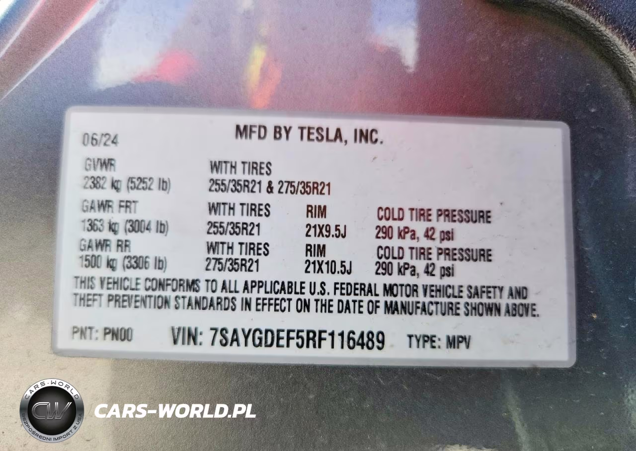 2024 Tesla Model Y VIN:7SAYGDEF5RF116489 - 12