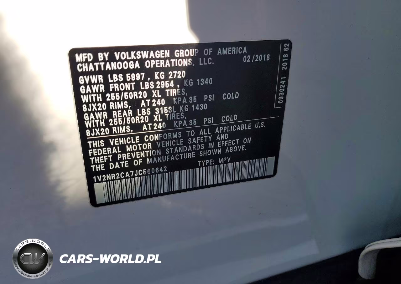 2018 Volkswagen Atlas Sel Premium VIN:1V2NR2CA7JC560642 - 13