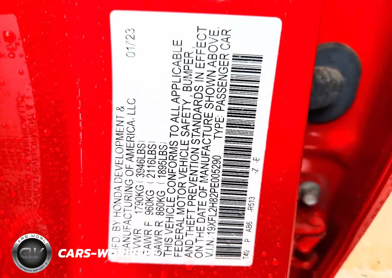 2023 Honda Civic Sport VIN:19XFL2H82PE005290 - 12