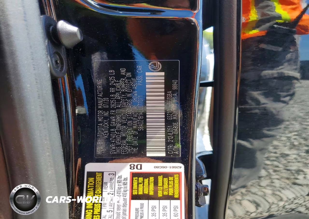 2020 Lexus Es 350 VIN:58ADZ1B14LU077071 - 13