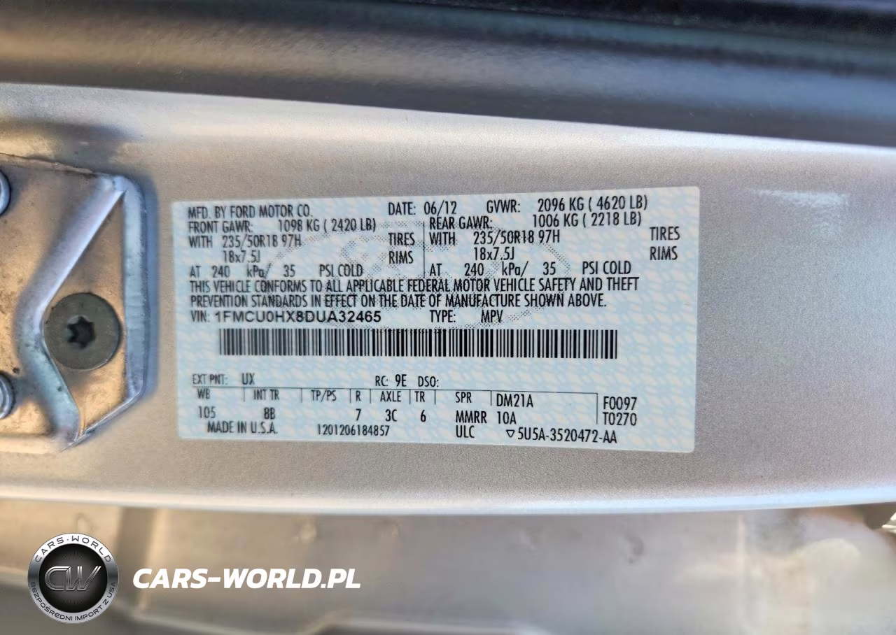 2013 Ford Escape Sel VIN:1FMCU0HX8DUA32465 - 13