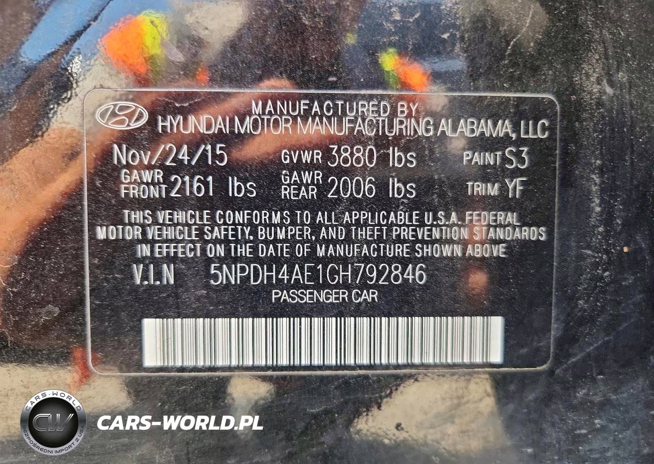 2016 Hyundai Elantra Se VIN:5NPDH4AE1GH792846 - 12