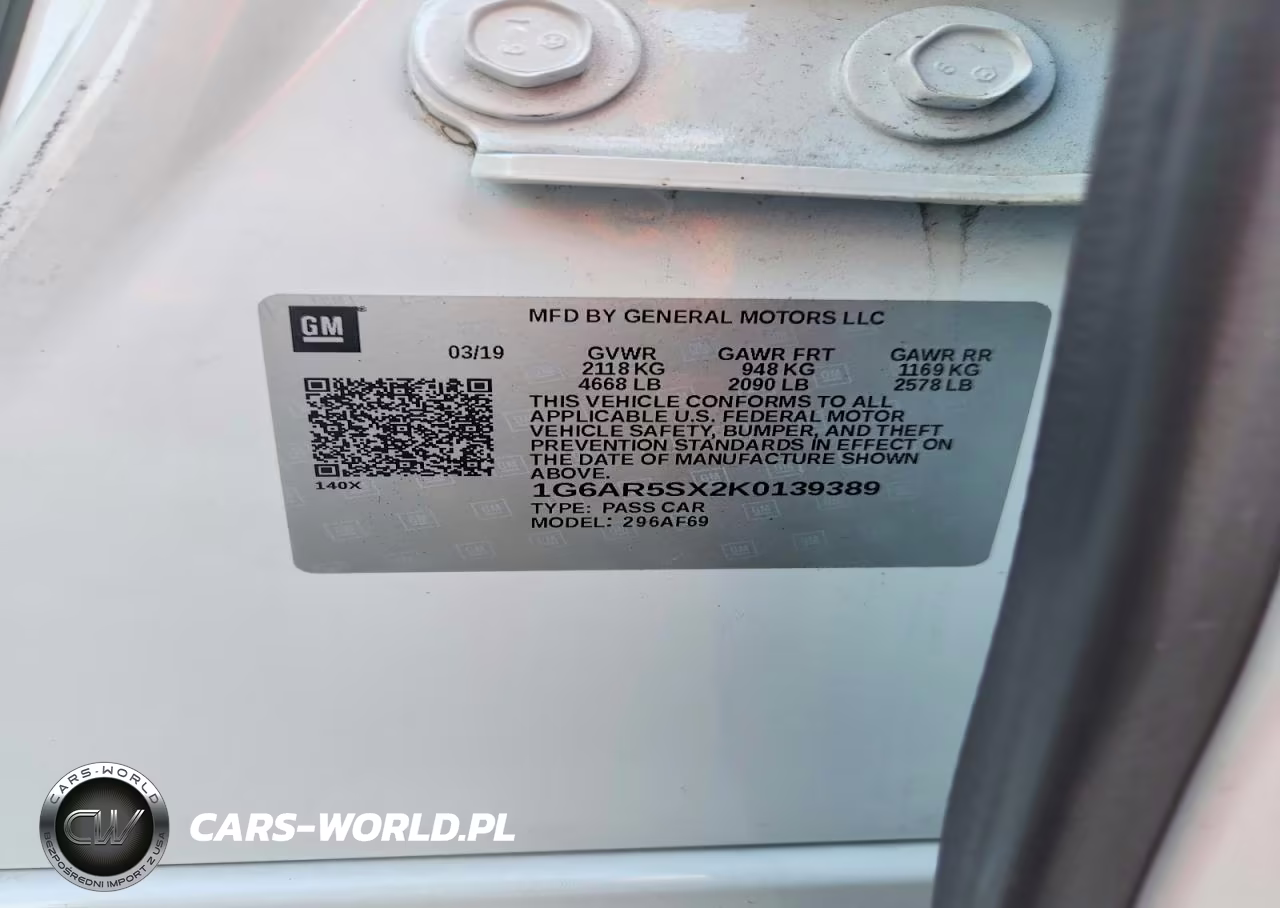 2019 Cadillac Cts Luxury VIN:1G6AR5SX2K0139389 - 12