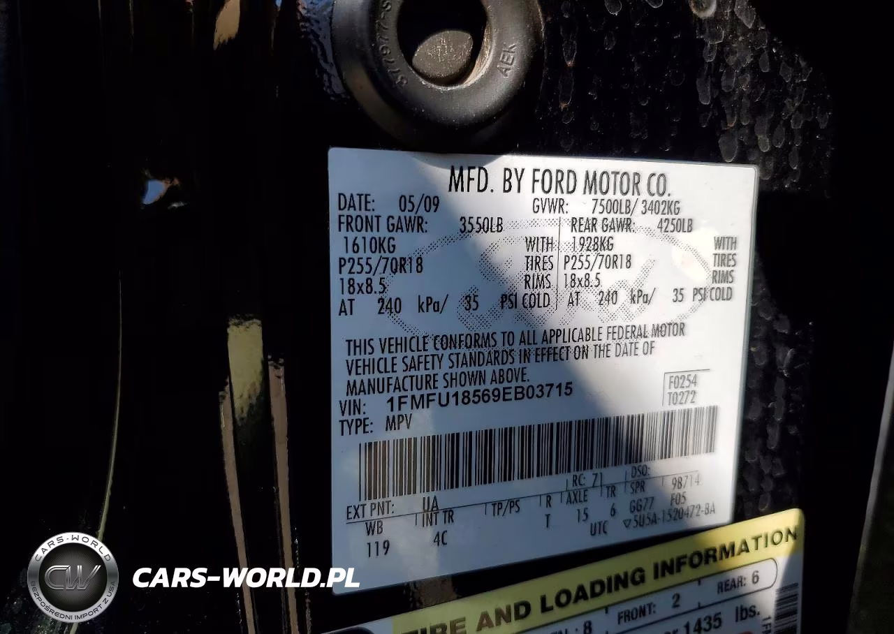 2009 Ford Expedition Eddie Bauer VIN:1FMFU18569EB03715 - 13