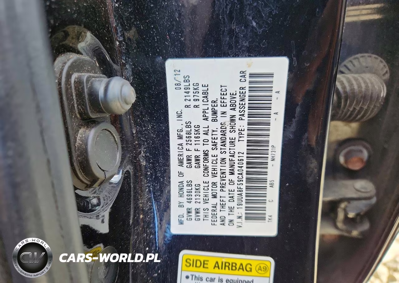 2012 Acura Tl VIN:19UUA8F59CA040612 - 12