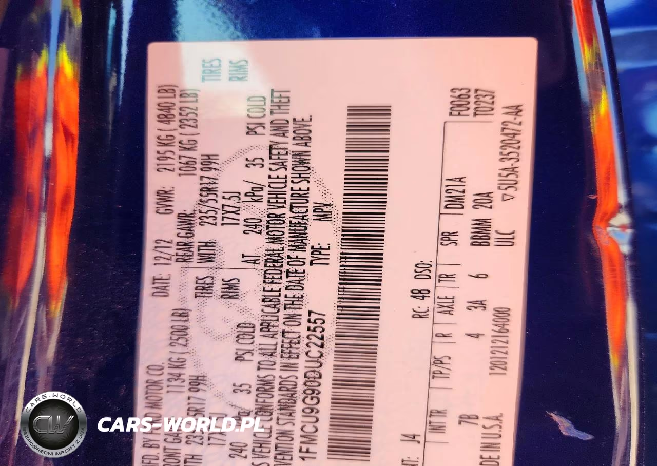 2013 Ford Escape Se VIN:1FMCU9G90DUC22557 - 12