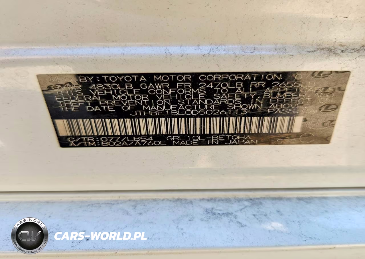 2013 Lexus Gs 350 VIN:JTHBE1BL0D5026113 - 12