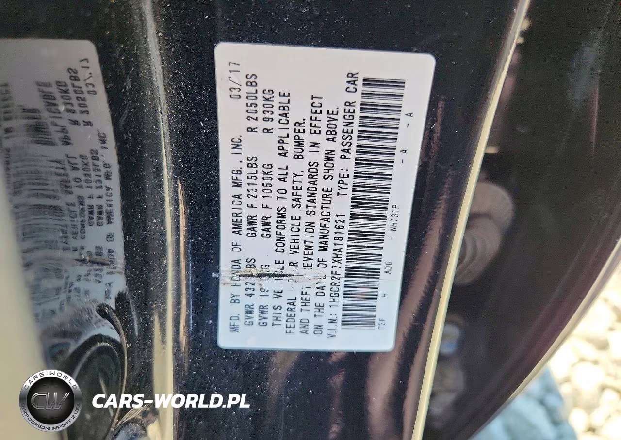 2017 Honda Accord Ex VIN:1HGCR2F7XHA181621 - 12