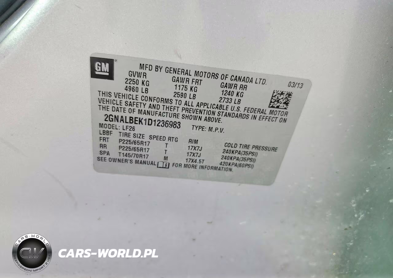 2013 Chevrolet Equinox Ls VIN:2GNALBEK1D1236983 - 13