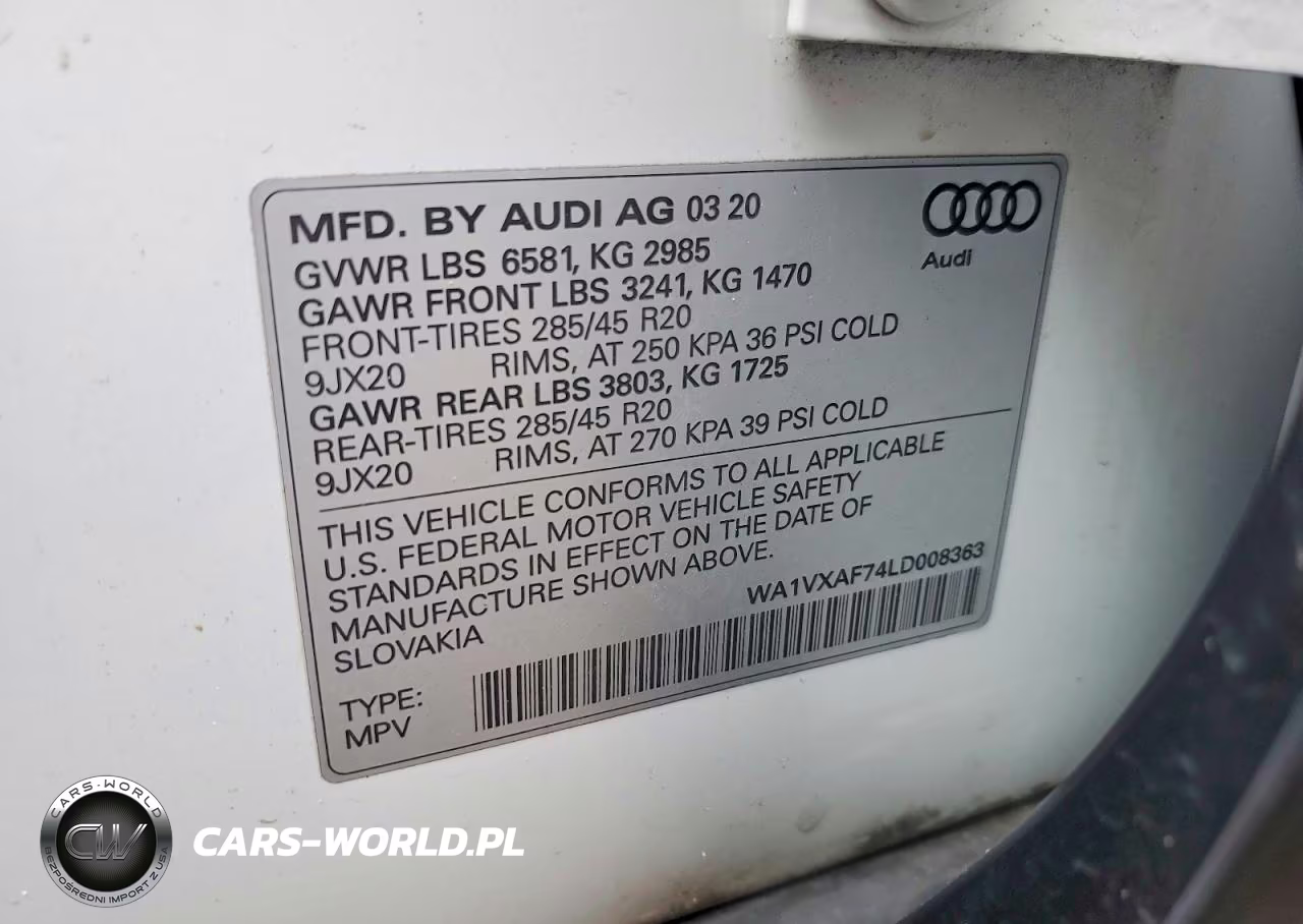 2020 Audi Q7 Prestige VIN:WA1VXAF74LD008363 - 13
