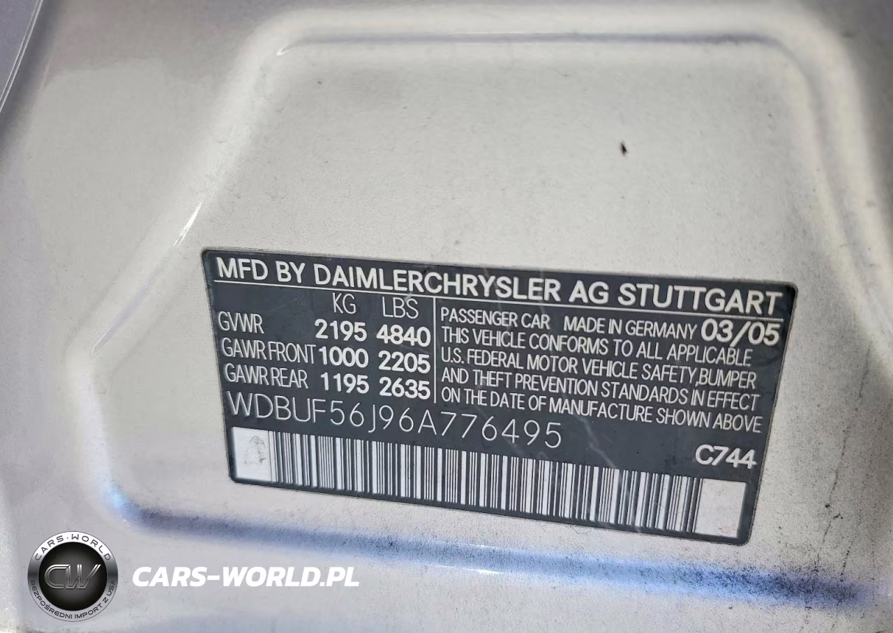 2006 Mercedes-Benz E 350 VIN:WDBUF56J96A776495 - 12