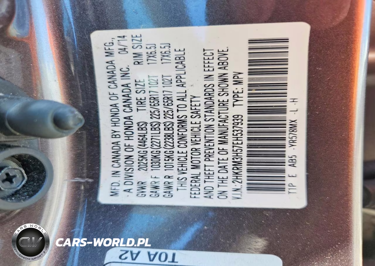 2014 Honda Cr-V Ex VIN:2HKRM3H57EH537939 - 13