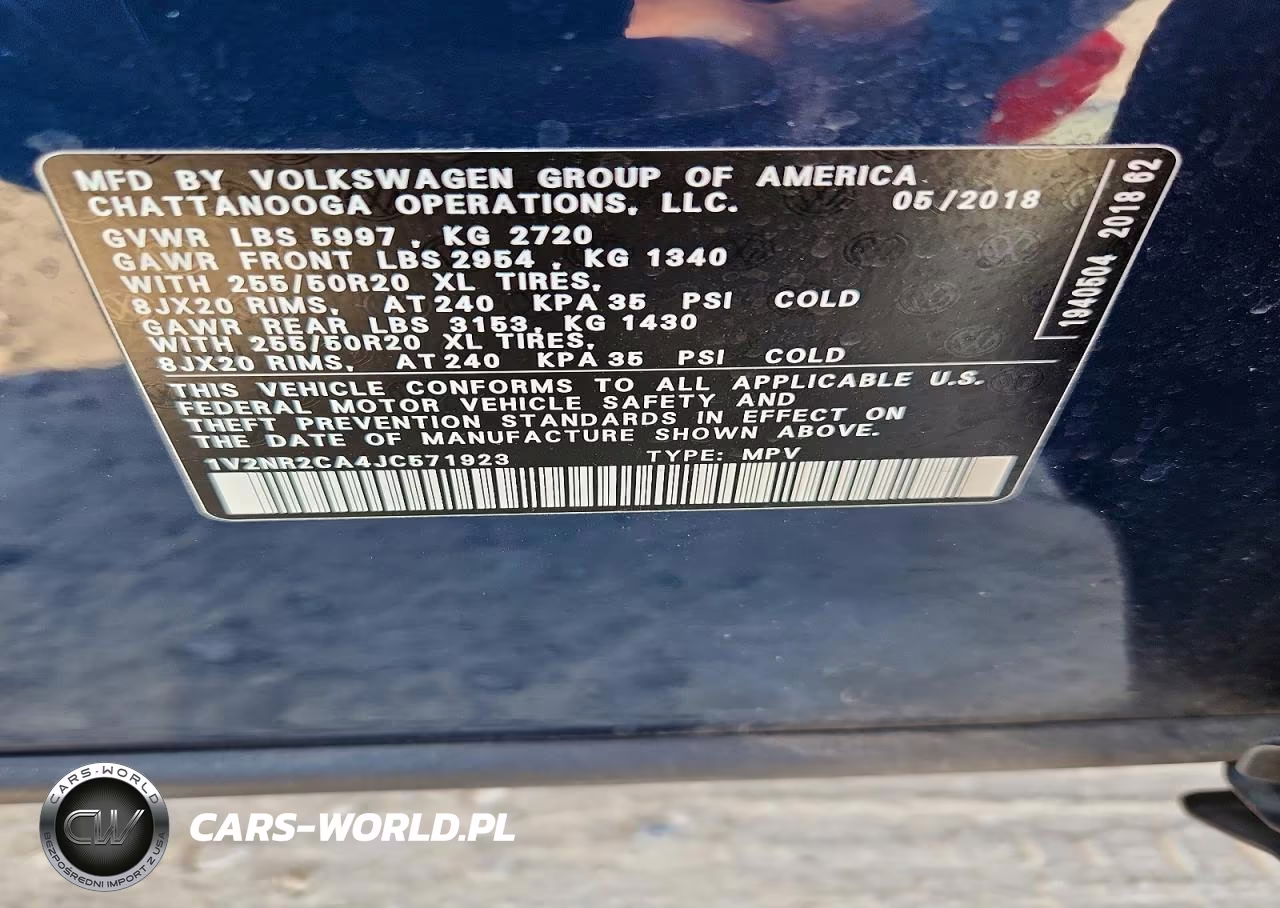 2018 Volkswagen Atlas Sel Premium VIN:1V2NR2CA4JC571923 - 14