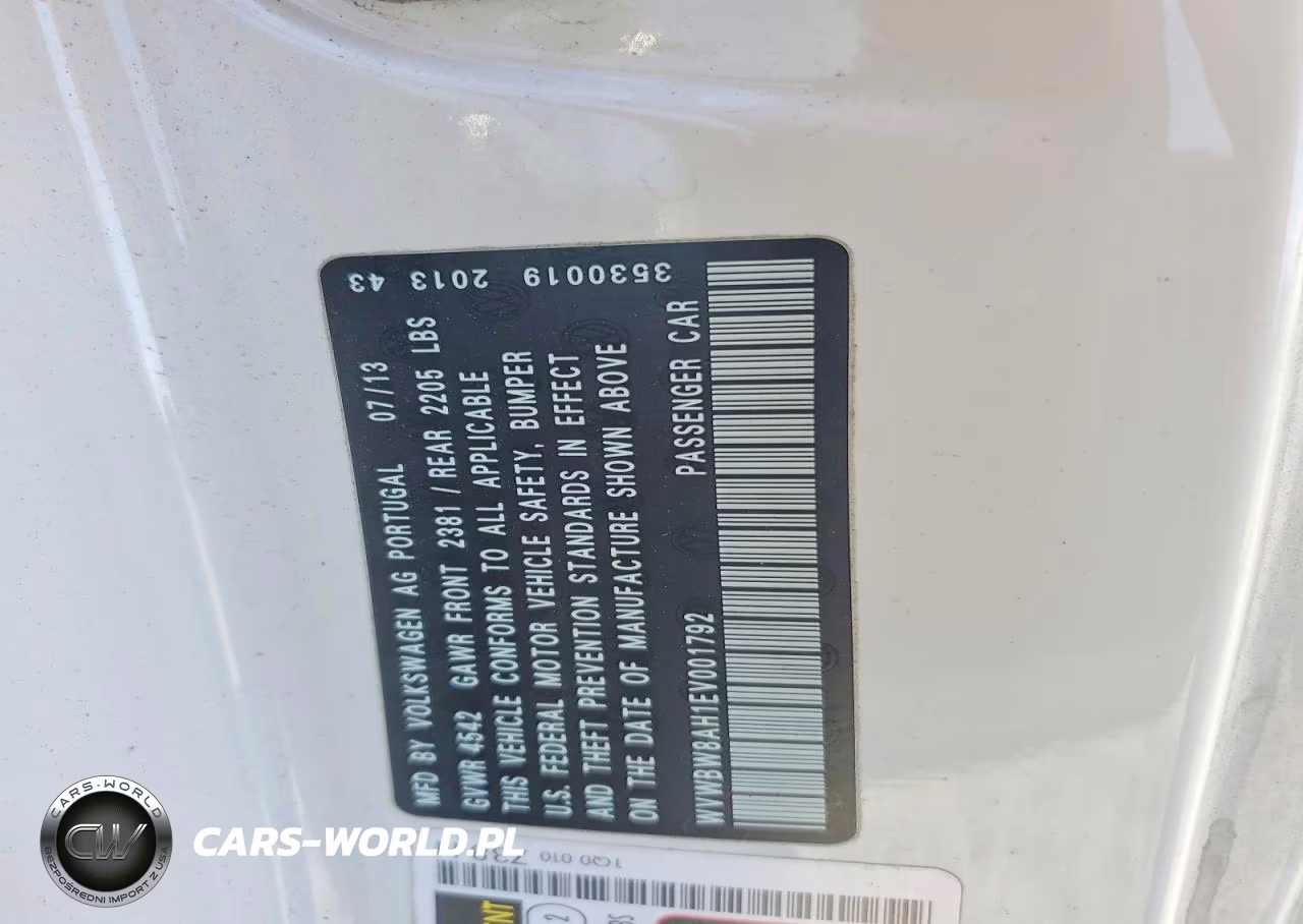 2014 Volkswagen Eos Komfort VIN:WVWBW8AH1EV001792 - 12