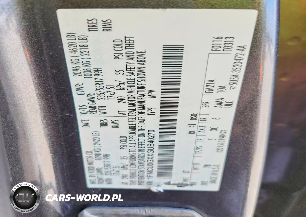 2016 Ford Escape Se VIN:1FMCU0GXXGUB40270 - 13
