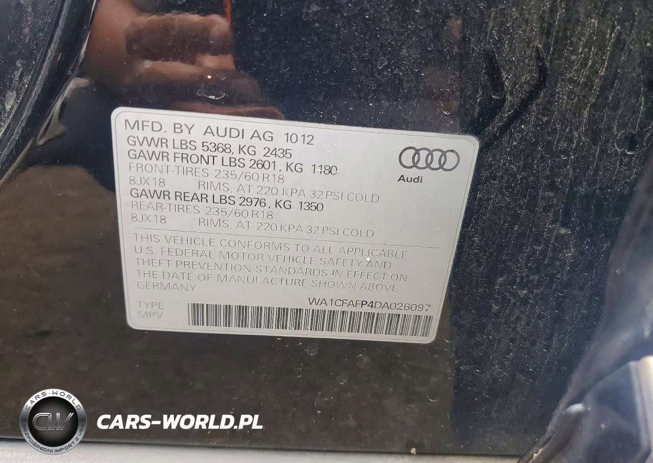 2013 Audi Q5 Premium VIN:WA1CFAFP4DA026097 - 13
