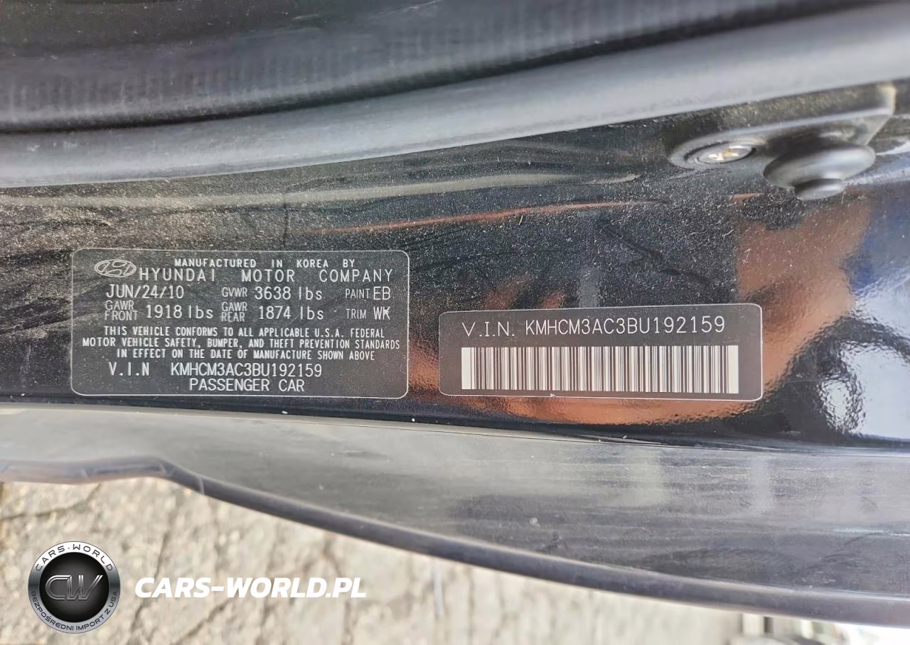 2011 Hyundai Accent Gl VIN:KMHCM3AC3BU192159 - 12