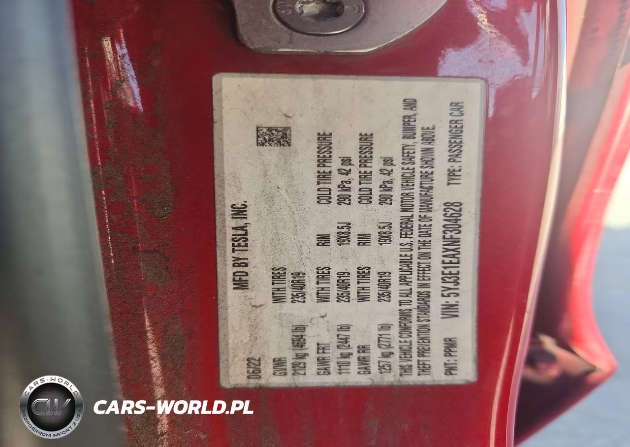 2022 Tesla Model 3 VIN:5YJ3E1EAXNF304628 - 12