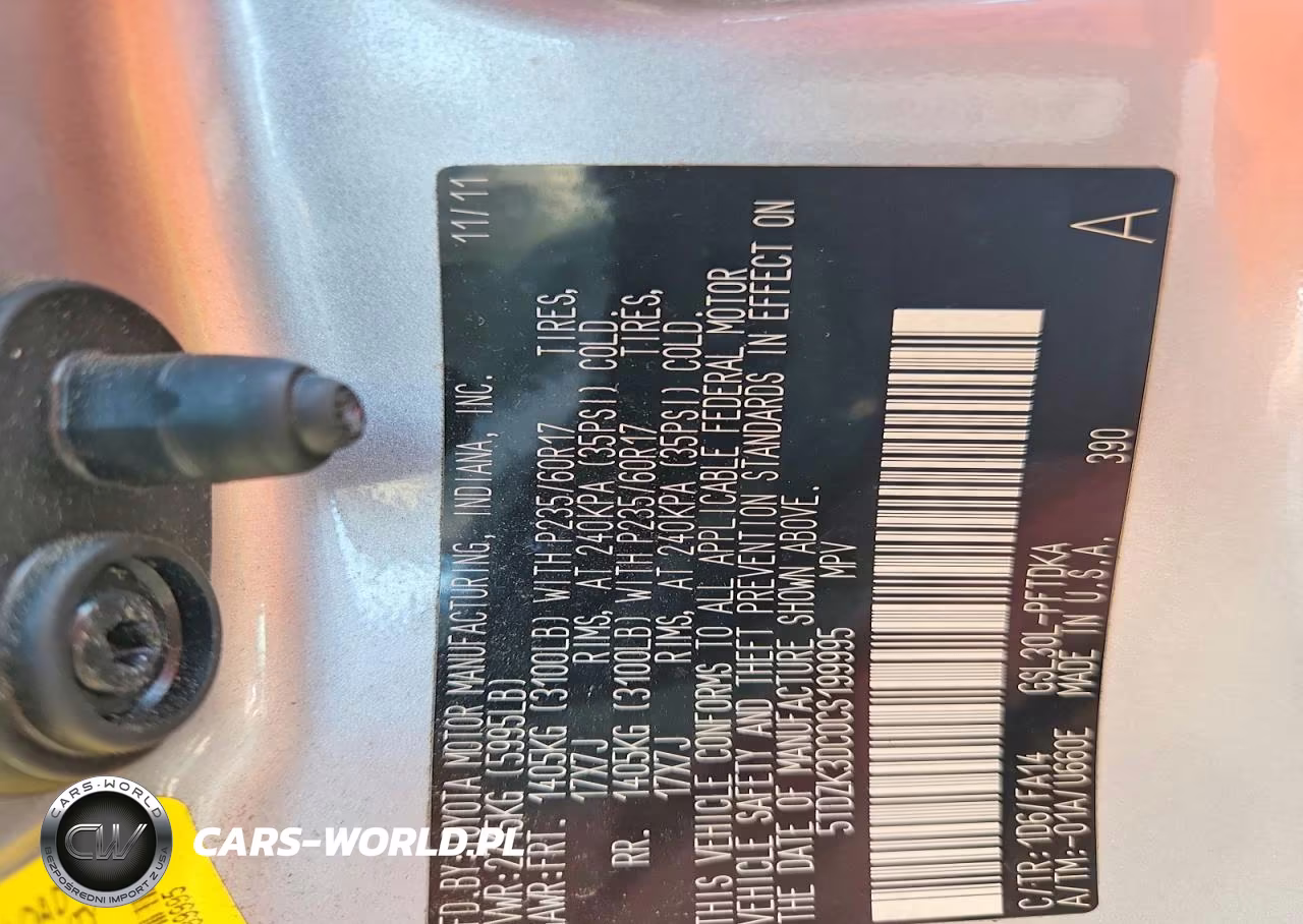 2012 Toyota Sienna Base 7-Passenger VIN:5TDZK3DC0CS199995 - 13