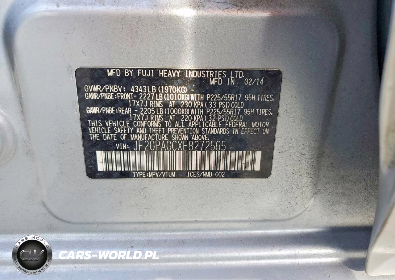 2014 Subaru Xv Crosstrek 2.0 Limited VIN:JF2GPAGCXE8272565 - 12