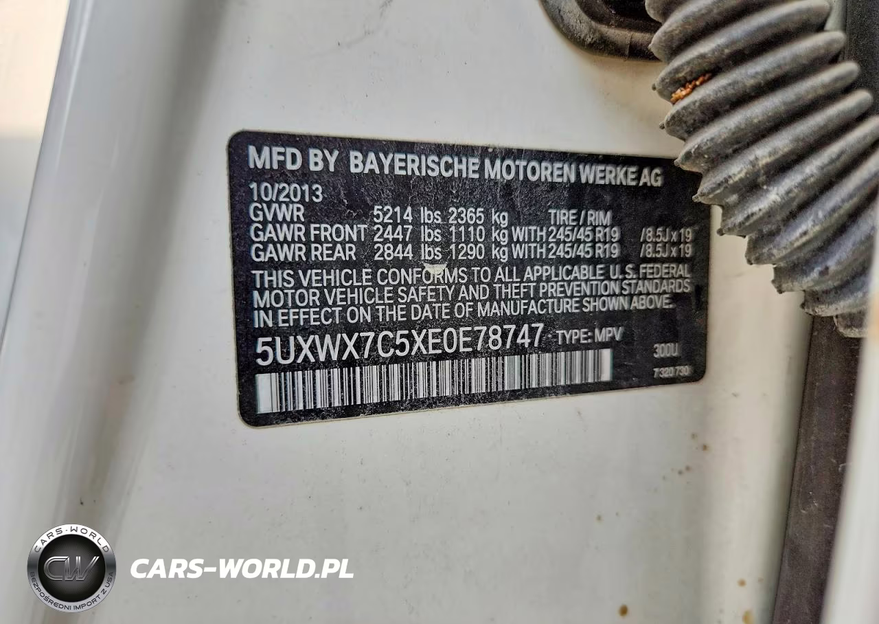 2014 BMW X3 xDrive35I VIN:5UXWX7C5XE0E78747 - 12