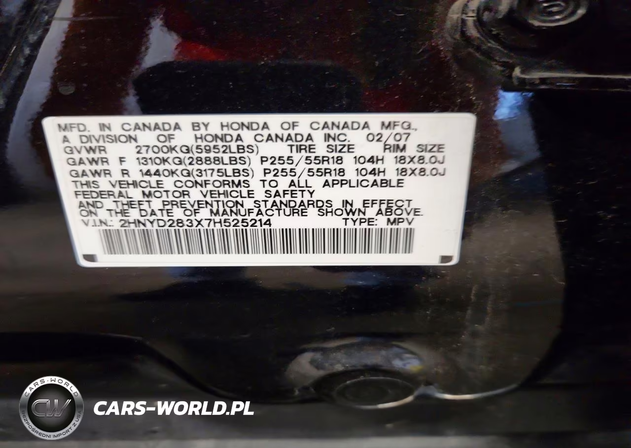 2007 Acura Mdx Technology VIN:2HNYD283X7H525214 - 14