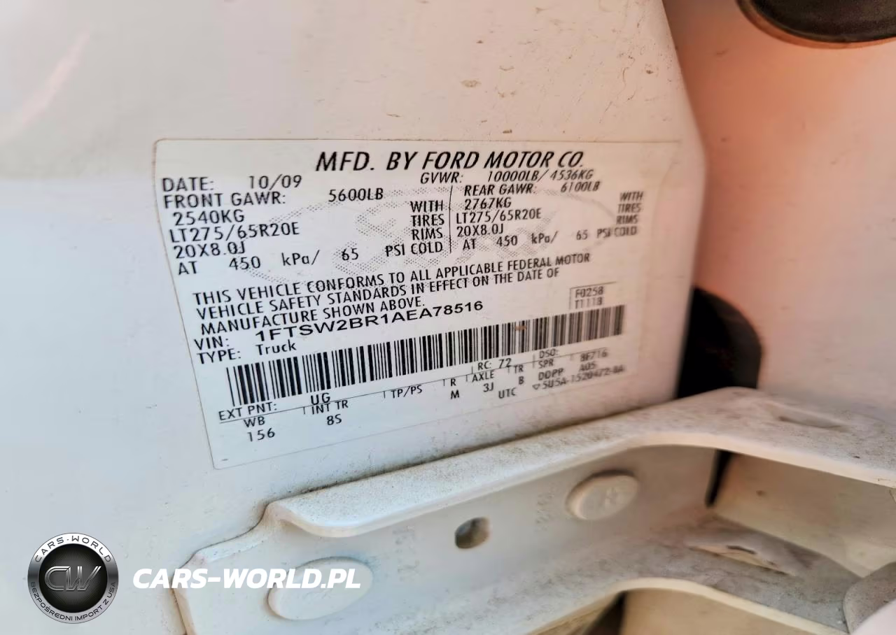 2010 Ford F250 Super Duty VIN:1FTSW2BR1AEA78516 - 12