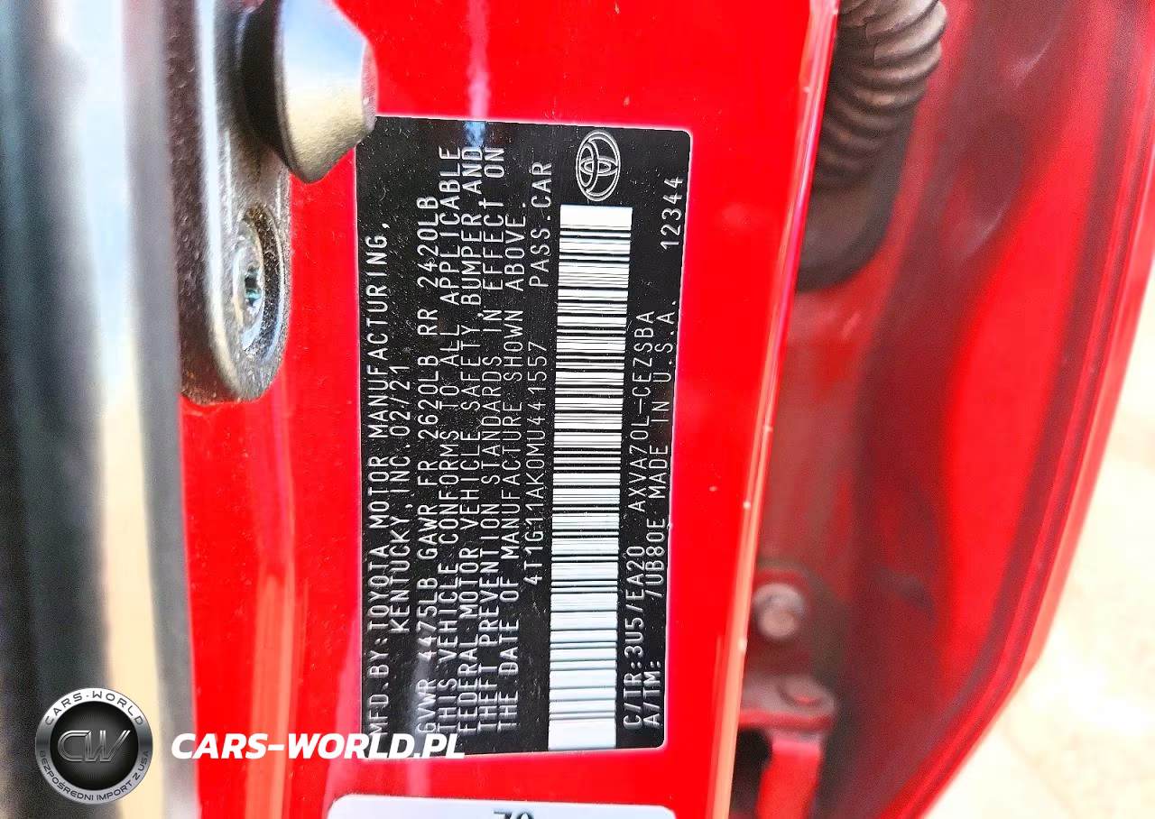 2021 Toyota Camry Se VIN:4T1G11AK0MU441557 - 12