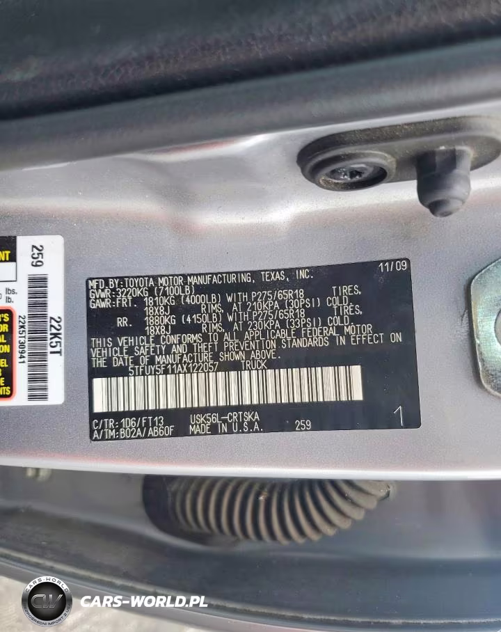 2010 Toyota Tundra Double Cab Sr5 VIN:5TFUY5F11AX122057 - 12