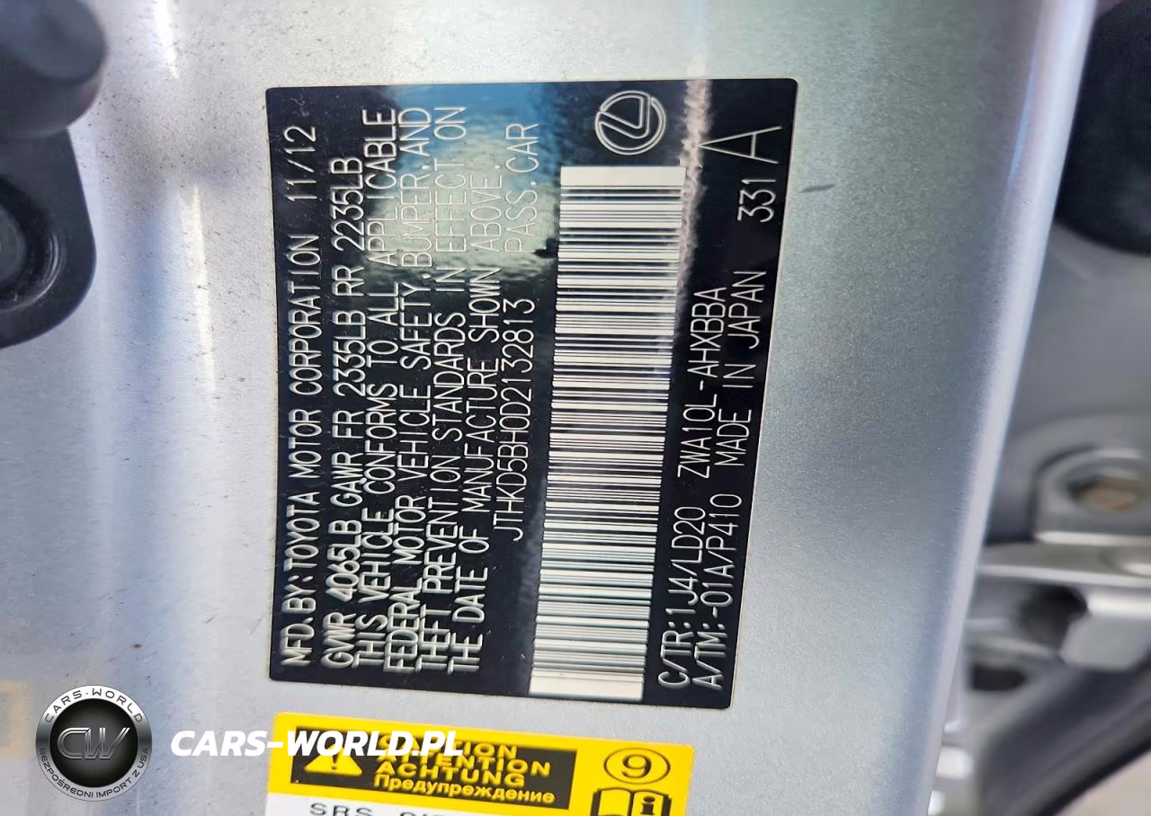 2013 Lexus Ct 200 VIN:JTHKD5BH0D2132813 - 12