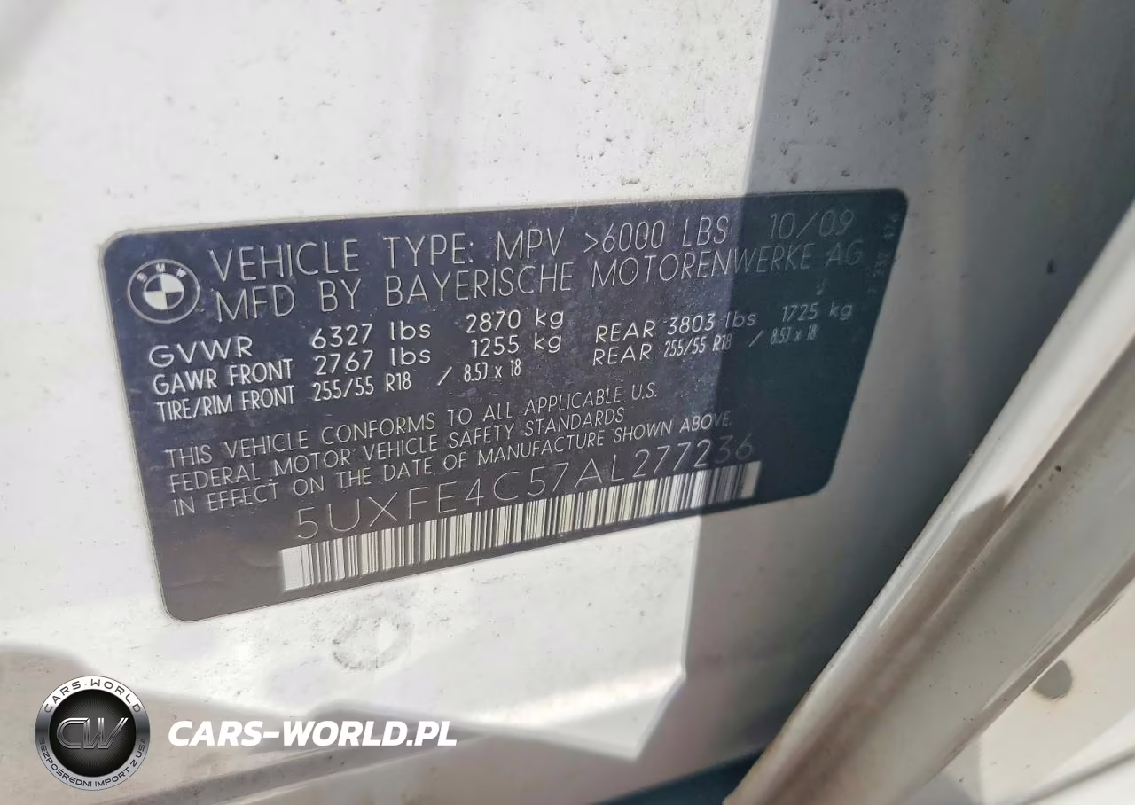 2010 BMW X5 xDrive30I VIN:5UXFE4C57AL277236 - 13