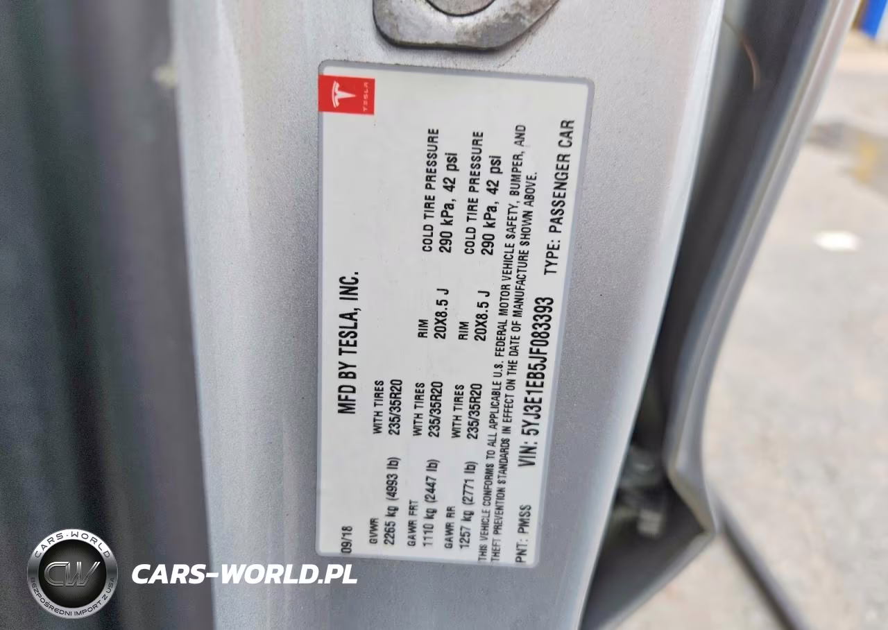 2018 Tesla Model 3 VIN:5YJ3E1EB5JF083393 - 13