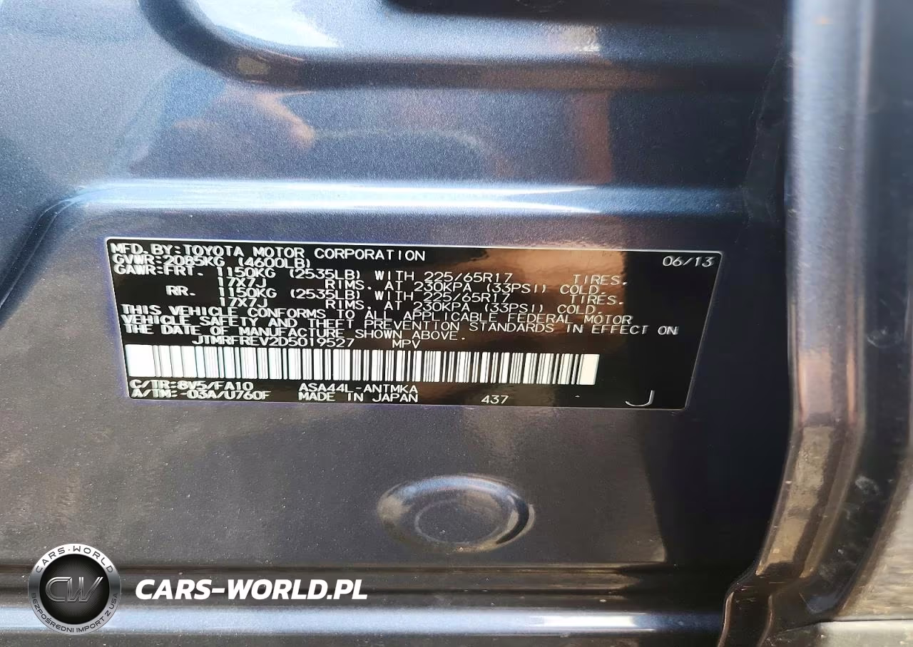 2013 Toyota Rav4 Xle VIN:JTMRFREV2D5019527 - 12