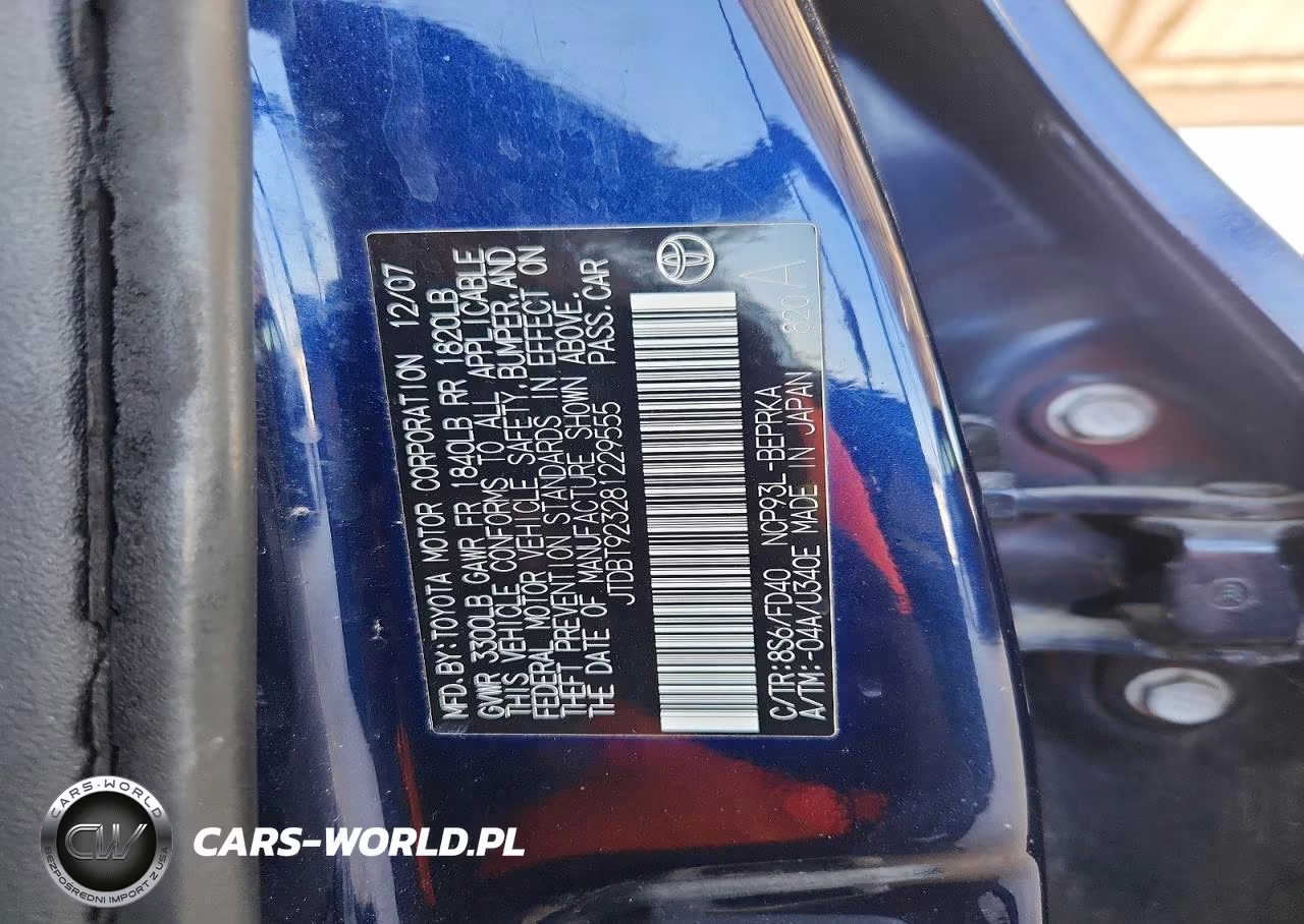 2008 Toyota Yaris Base VIN:JTDBT923281229555 - 12
