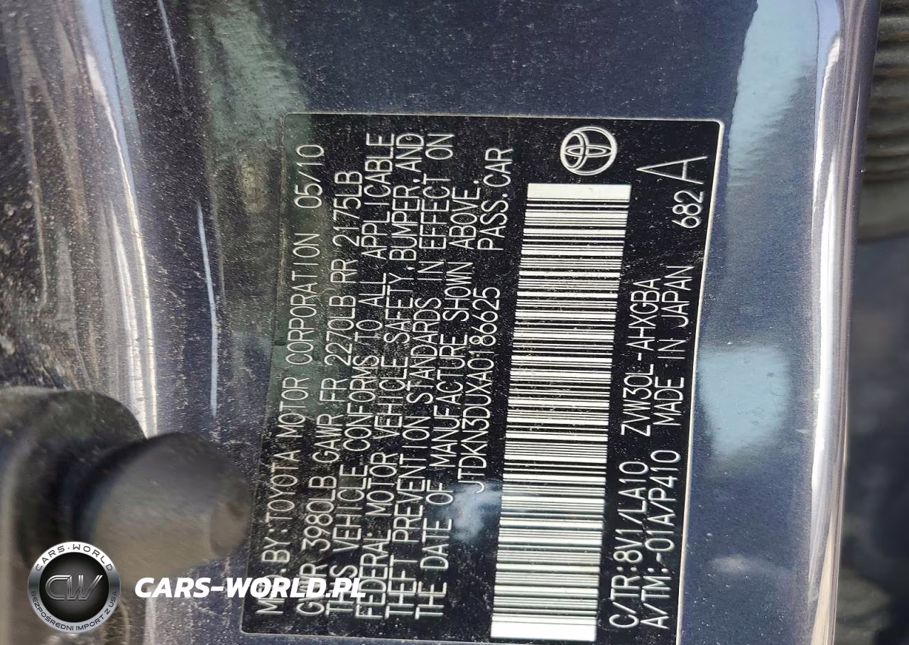 2010 Toyota Prius Iv VIN:JTDKN3DUXA0186625 - 12