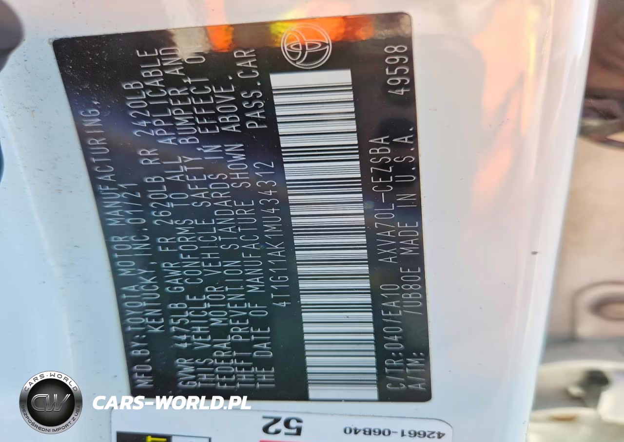 2021 Toyota Camry Se VIN:4T1G11AK1MU434312 - 12