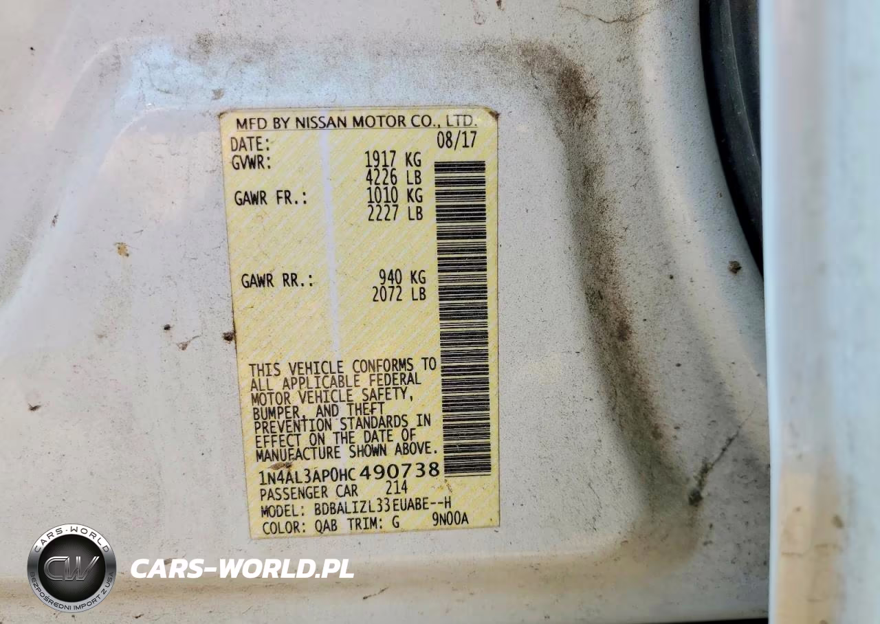 2017 Nissan Altima 2.5 Sv VIN:1N4AL3AP0HC490738 - 12