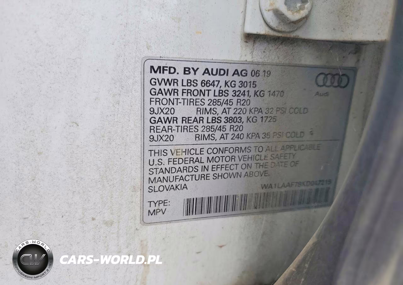 2019 Audi Q7 Premium Plus VIN:WA1LAAF79KD047215 - 12