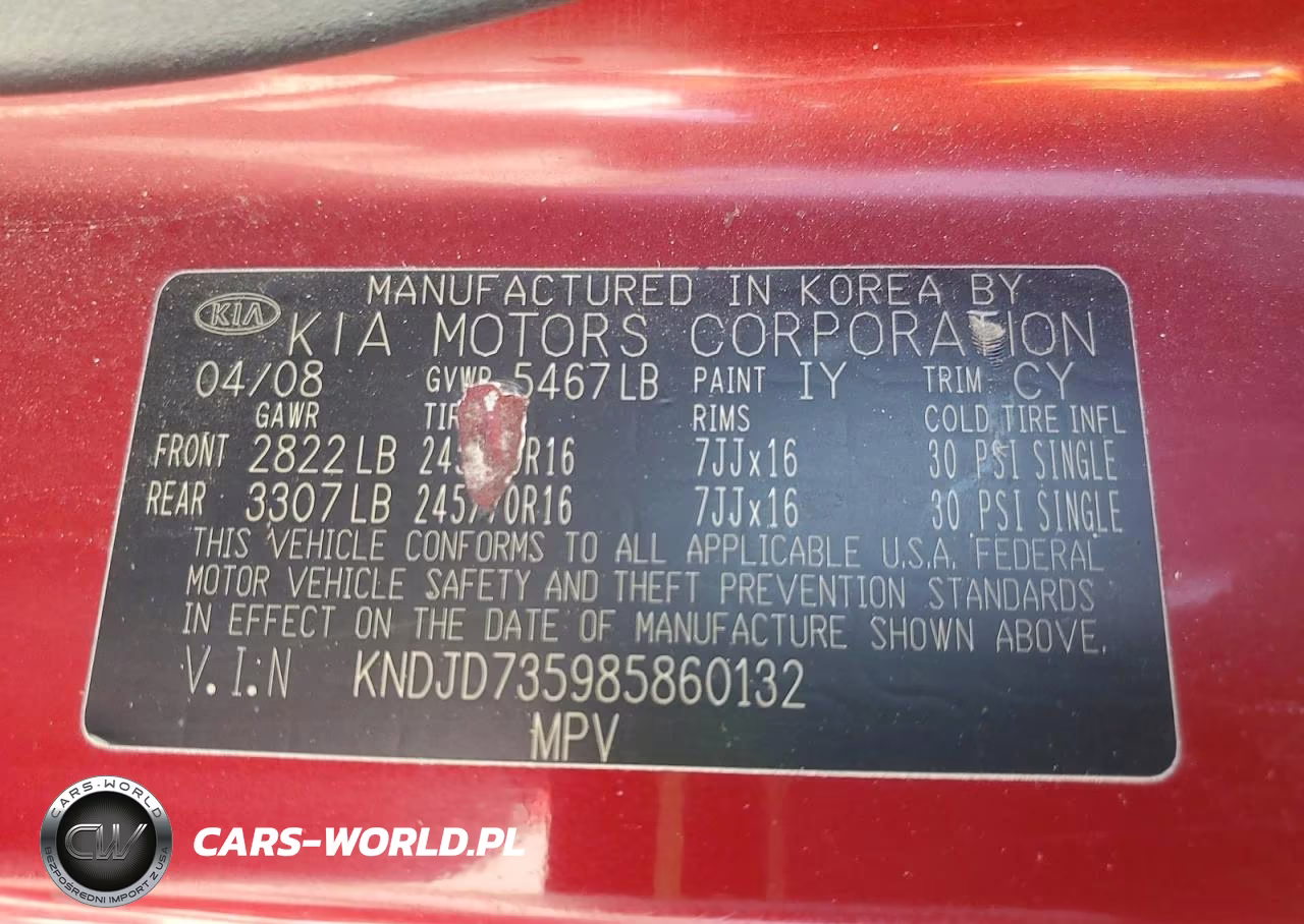2008 Kia Sorento Base VIN:KNDJD735985860132 - 14