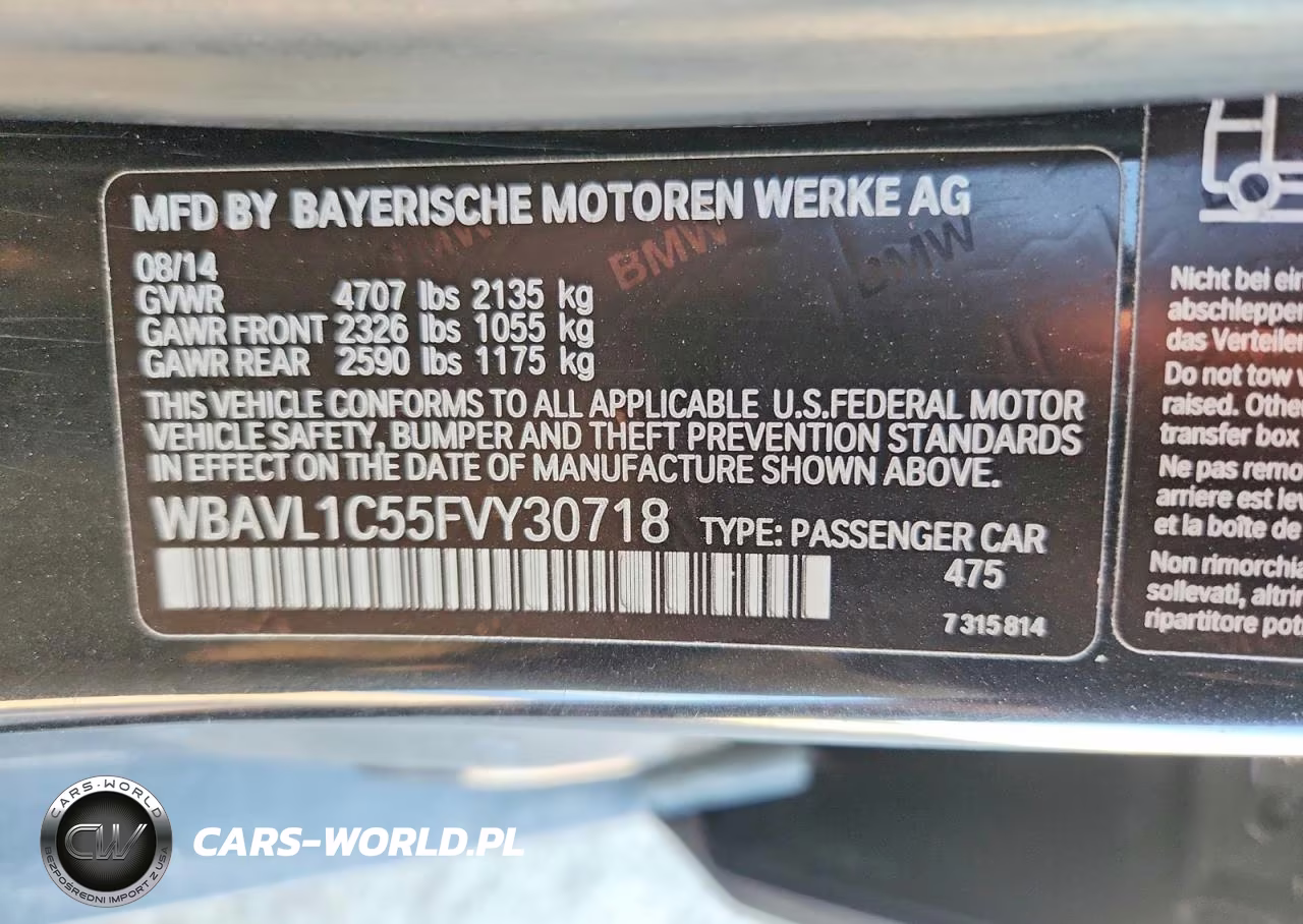 2015 BMW X1 xDrive28I VIN:WBAVL1C55FVY30718 - 13