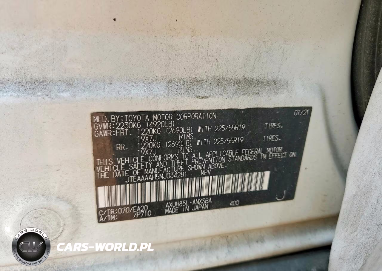 2021 Toyota Venza Limited VIN:JTEAAAAH5MJ034281 - 13