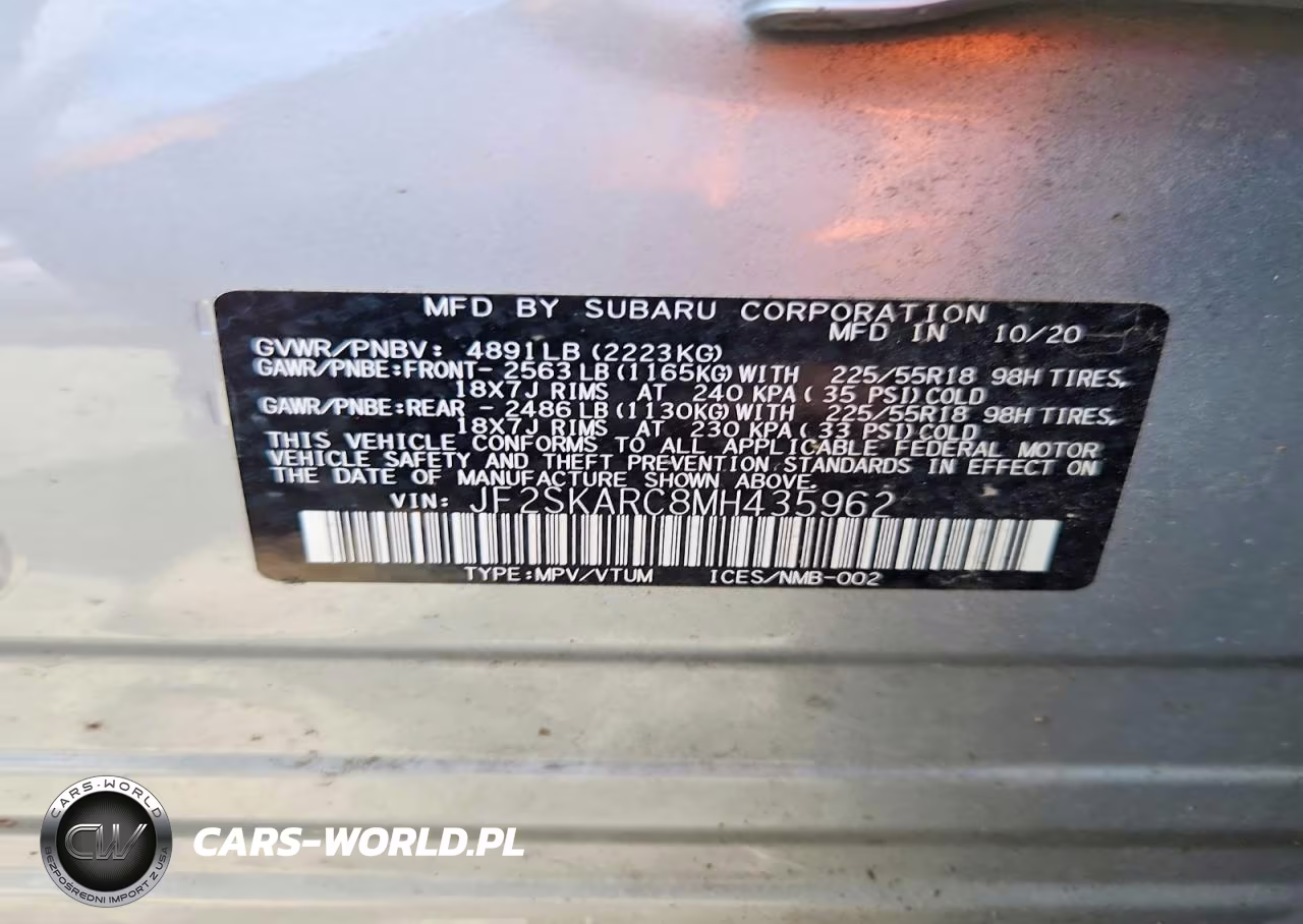 2021 Subaru Forester Sport VIN:JF2SKARC8MH435962 - 13