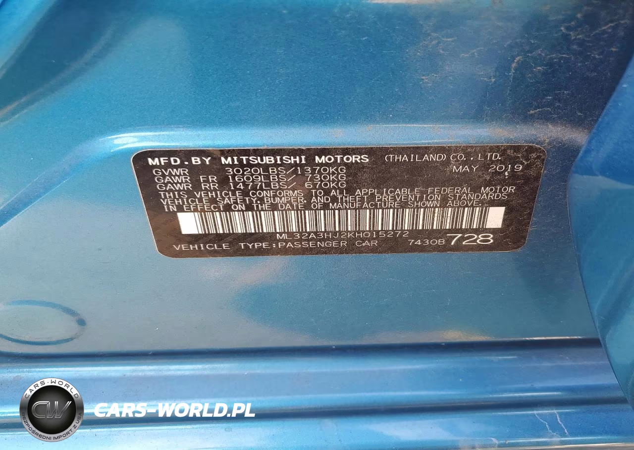 2019 Mitsubishi Mirage Es VIN:ML32A3HJ2KH015272 - 12